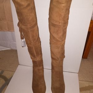 Saks 5th Avenue Mariann Tall Boots Camel sz 11m